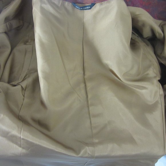 Vtg Aquascutum Womens M Maroon Red Brown Leaf Print 100% Wool Blazer Jacket - Picture 9 of 11